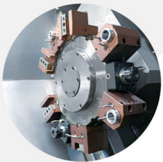 Torno CNC de precisión con husillo de gran envergadura HTC40Q BMT55 Torno CNC de bancada inclinada con torreta motorizada y eje Y 7