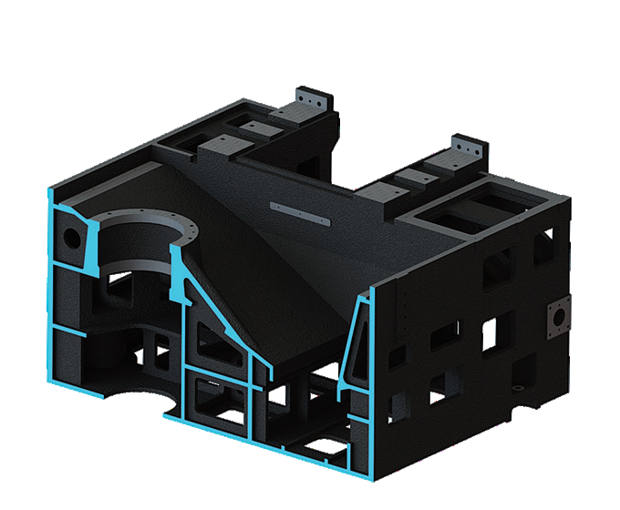 Torno vertical CNC de metal grande V8H Altura m&aacute;x. de corte 850 mm Fresadora CNC Fanuc Torno vertical 1