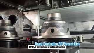 Línea de producción automatizada IVT45, procesamiento de rodamientos de automóviles, torno CNC vertical invertido