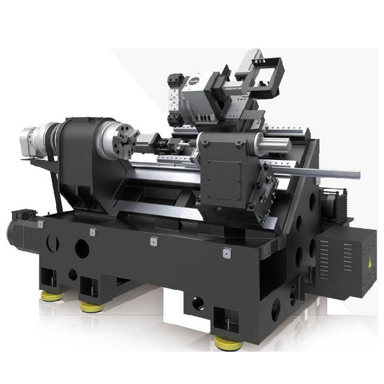 Centros de torneado de metal CNC de cama inclinada HTC63n Máquina de fresado de torno horizontal de trabajo pesado