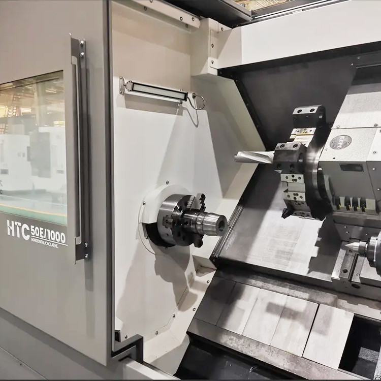 SMTCL Torno CNC HTC 50n Controlador Fanuc Herramienta en vivo Cama inclinada Torno CNC Centro de torneado CNC horizontal