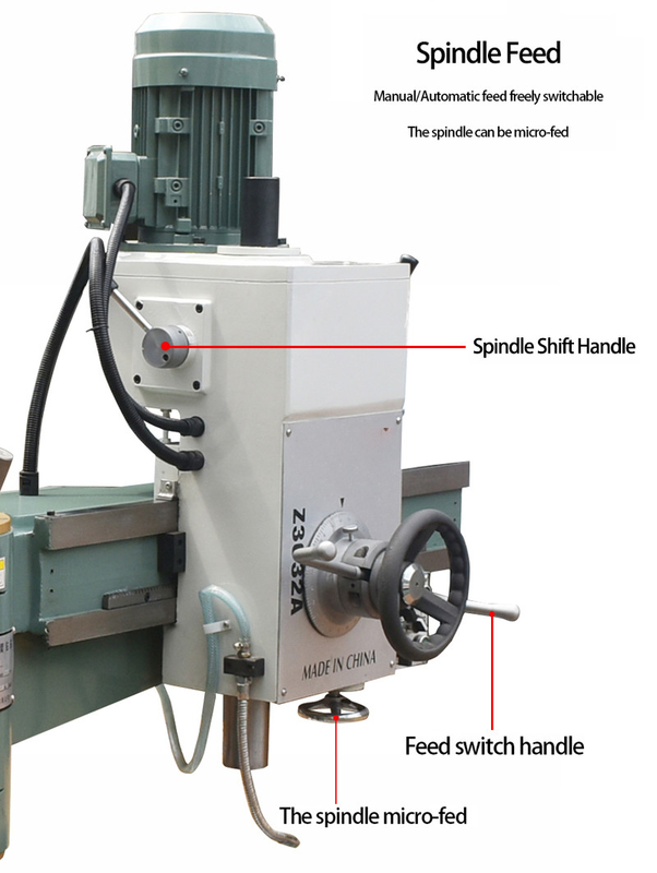 Máquina de perforación radial Tipo de alimentación automática Z3032A*10 Activación mecánica Máquina de perforación radial de alimentación automática