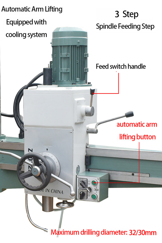Máquina de perforación radial Tipo de alimentación automática Z3032A*10 Activación mecánica Máquina de perforación radial de alimentación automática