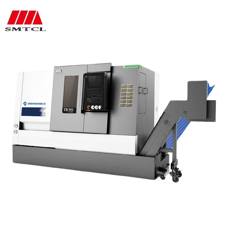 Torno CNC de alta precisión para el procesamiento de piezas pequeñas T5.1-100Q SMTCL Torno CNC de bancada inclinada para metal