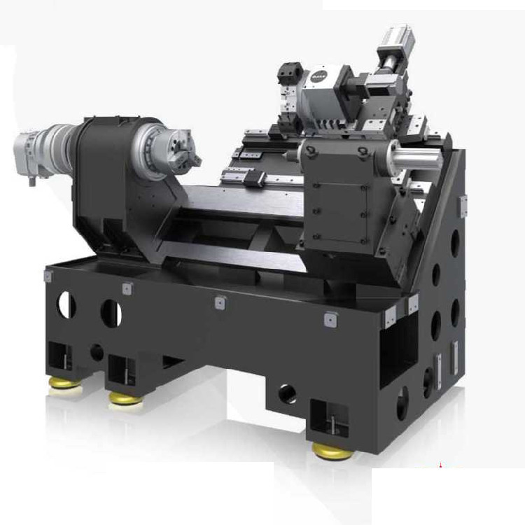FANUC Torno CNC de alta rigidez y torque alto HTC40B 45 grados de lecho inclinado integral Torno CNC para metal