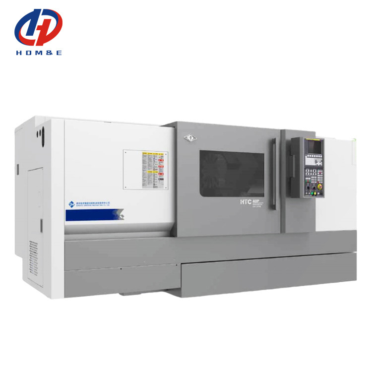 Torno CNC de gran tamaño HTC40P Guía deslizante Ferrocarril Torno Fanuc 12 Estación Torreta Cama inclinada Torno CNC