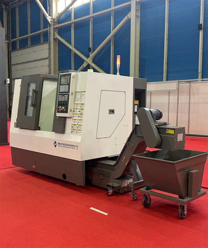 Las piezas pequeñas de mecanizado de máquina de torno CNC HTC16-6 manguera huso herramienta de banda cama inclinada torno CNC