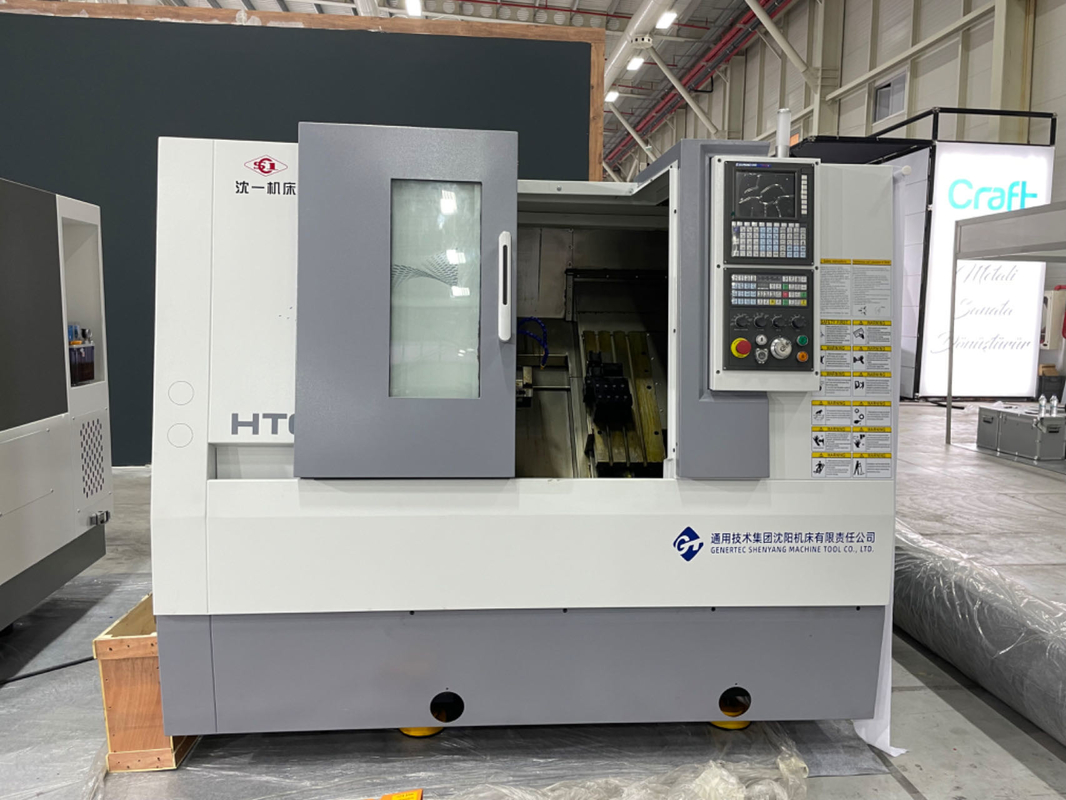 Las piezas pequeñas de mecanizado de máquina de torno CNC HTC16-6 manguera huso herramienta de banda cama inclinada torno CNC