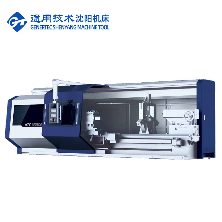 SMTCL CNC pesado de lecho plano CNC torno HTC125150 diámetro de broca de husillo 130mm Torno CNC grande