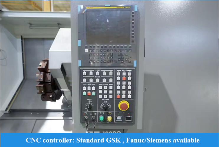 SMTCL Slant Bed CNC Lathe Guía lineal T5.2-500Q BMT55 Max. Diámetro giratorio 360mm CNC El torno de alimentación