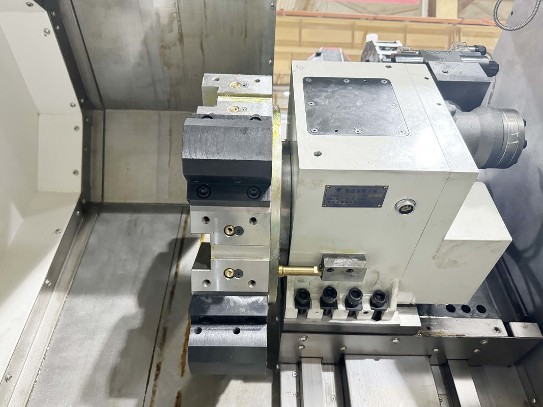 Máquina de torno CNC SMTCL HTC50B Sistema FANUC Horizontal 12 Estaciones Servo Torreta Cama inclinada Torno CNC