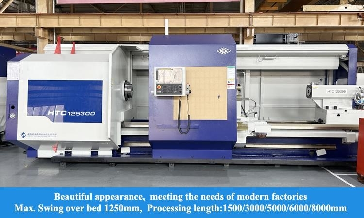SMTCL Torno CNC pesado 5000mm HTC125500 Dormitorio horizontal plano Torno CNC pesado