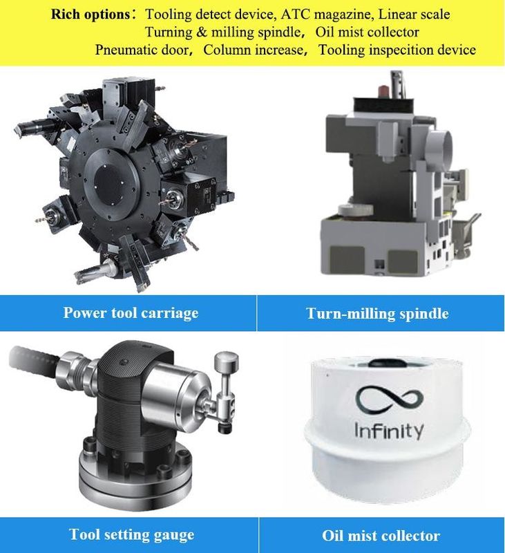 La máquina de fresado vertical de torno CNC V4H