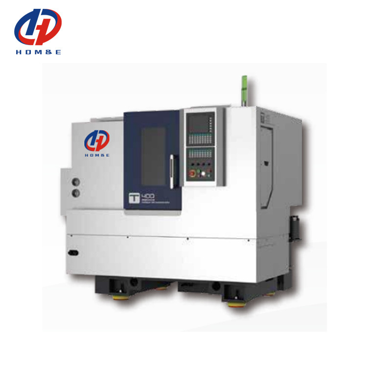 Torno de CNC económico T300 GSK Controlador programable de cola hidráulica de lecho inclinado horizontal Torno de CNC