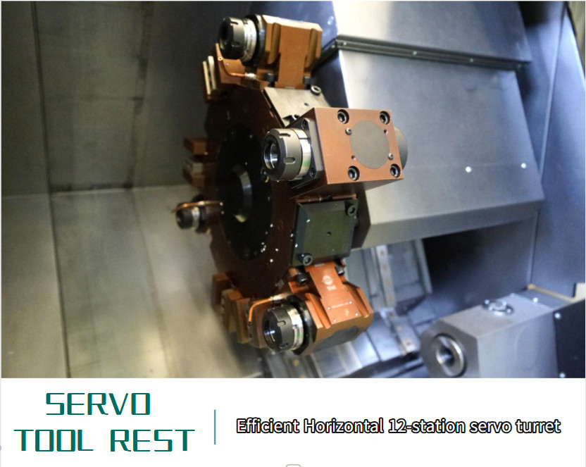 SMTCL Lecho inclinado Torno CNC HTC63Q longitud de corte máxima 3000 mm Torno CNC horizontal