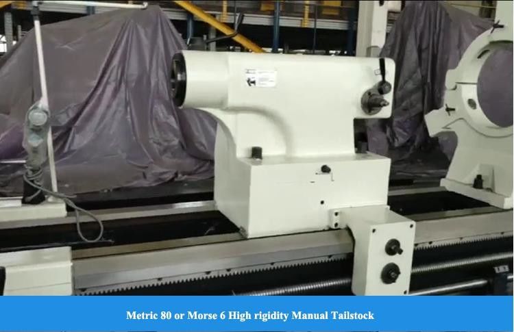 Torno manual grande CW61160D Diámetro de oscilación máximo sobre la cama 1640mm A2-15 Eje Tornos de trabajo pesado