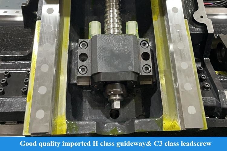 SMTCL Universal CNC Torno Horizontal HTC50Q Eje de alto par de torsión Dorno CNC de lecho inclinado pesado