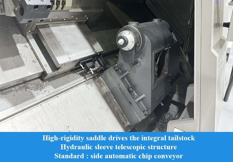 Centro de torneado CNC de alta rigidez de ferrocarril duro HTC40Sm A2-8 Eje de corte pesado Centro de torneado CNC