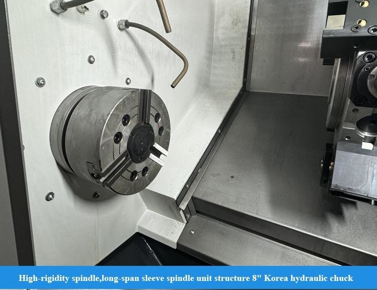 Centro de torneado CNC horizontal HTC30Hm BMT55 12 estaciones Torreta de potencia Servo Centro de torneado de cola con eje Y