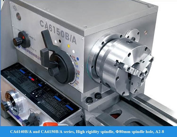 Tornos de metal de alta precisión CA6140B/A con plato de 3 mordazas y bancada partida horizontal