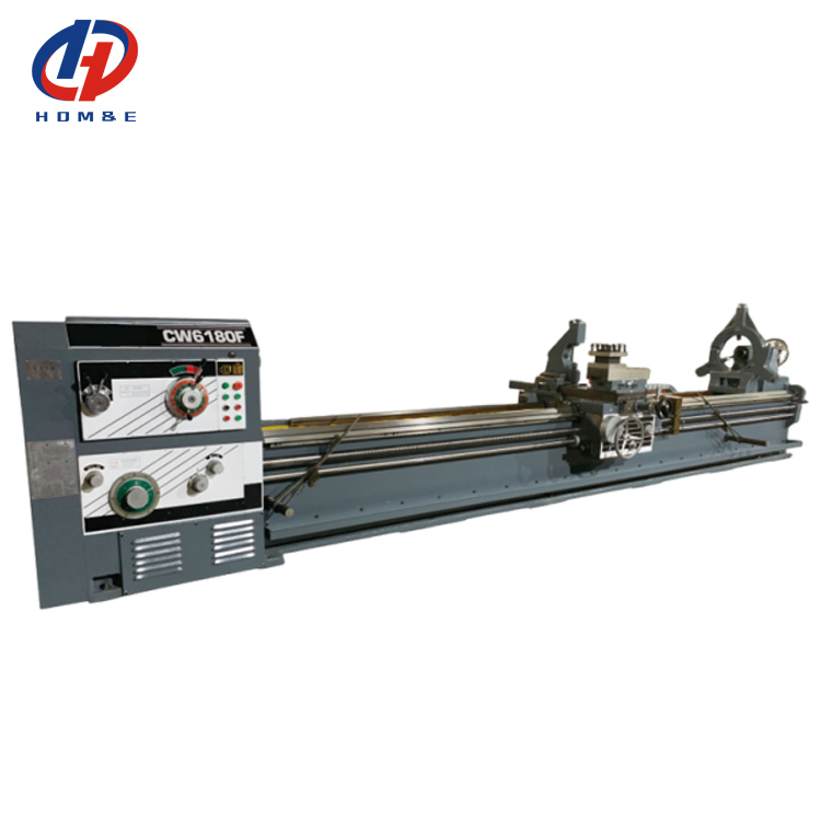CW6180F Torno horizontal ordinario pesado de alta rigidez de guía de tren ancho 600 mm Torno manual de piso