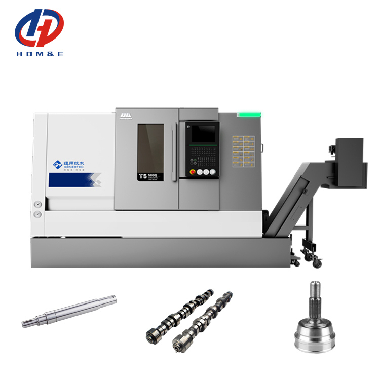 Cuadro horizontal de 45 grados de lecho inclinado CNC Torsión de torno 3000r/min Tornos de trabajo de metales T4C