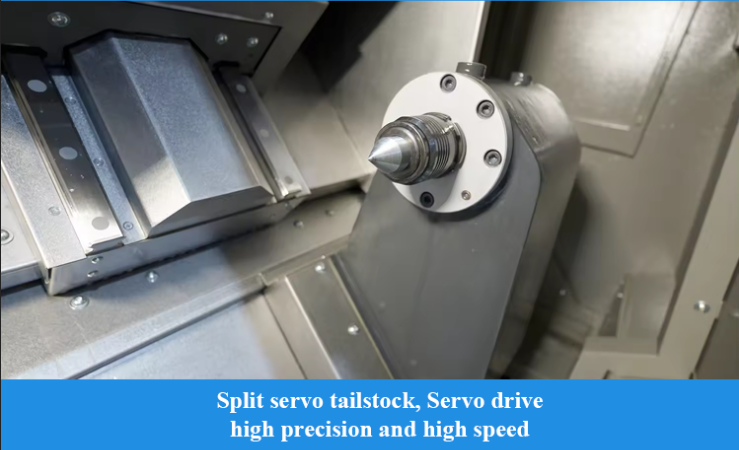 Cuadro horizontal de 45 grados de lecho inclinado CNC Torsión de torno 3000r/min Tornos de trabajo de metales T4C