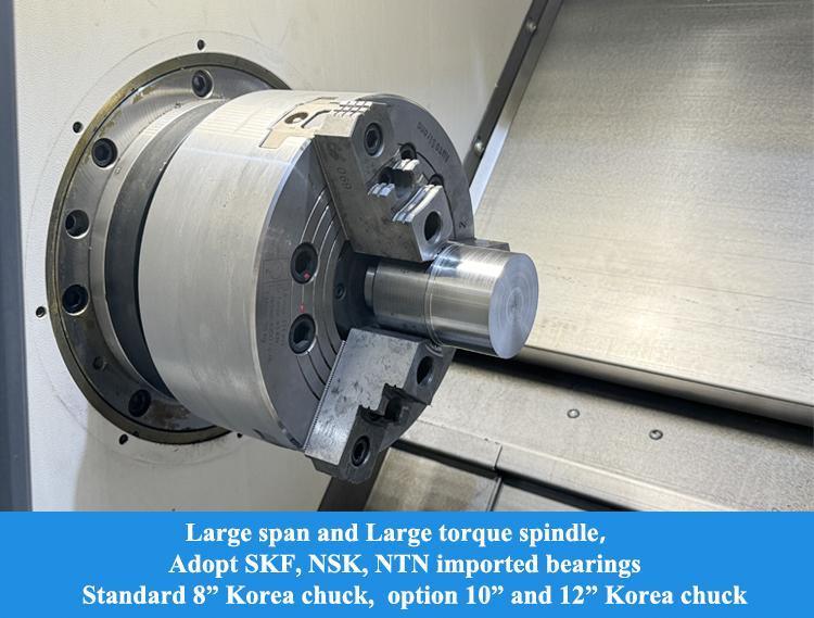 SMTCL Motor Shaft CNC Lathe HTC40H for High-Efficiency Long Shaft Processing
