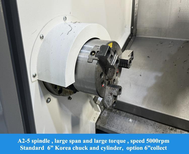SMTCL Mecanizado de piezas pequeñas de alta precisión 5000rpm A2-5 Husillo Torreta servo horizontal HTC16H Torno CNC de bancada inclinada