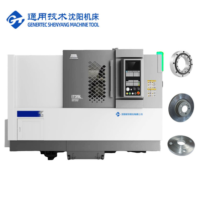 SMTCL Slant Bed CNC Lathe Horizontal 8 Estaciones Servo Torreta IT35L Maquinaria de trabajo duro de metal CNC