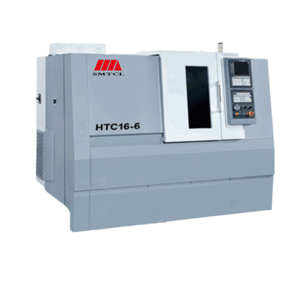Alta precisión de posicionamiento Torno CNC pequeño HTC16-6 Serie de 45 grados de lecho inclinado Torno CNC