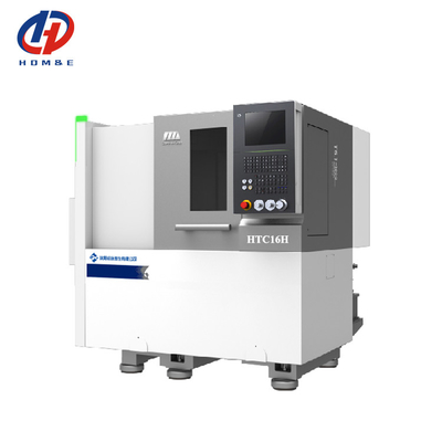 SMTCL Mecanizado de piezas pequeñas HTC16H Cama inclinada de metal Torno CNC de 8 estaciones Tornos CNC horizontales