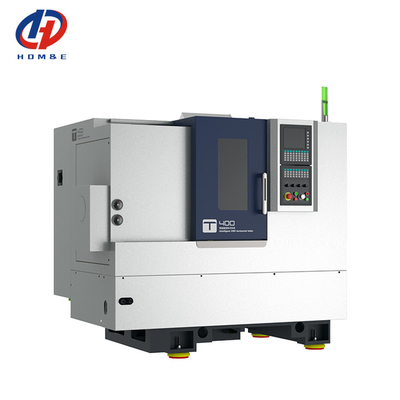 Torno automático CNC T400 de alta rigidez rieles de guía lineal Servo torreta GSK Torno de cama inclinada CNC de metal